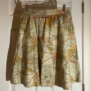 Retrolicious Brand World Map Midi Skirt from ModCloth